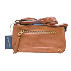 Universal Thread Wallet On A String Crossbody Wristlet Handbag Purse Brown New